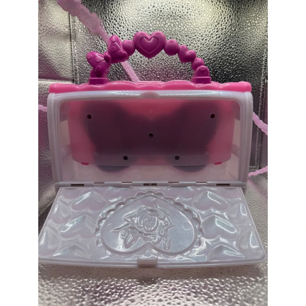 Disney Minnie Mouse Bow-Fabulous Pink Heart Hardshell Purse Toy Crossbody Bag
